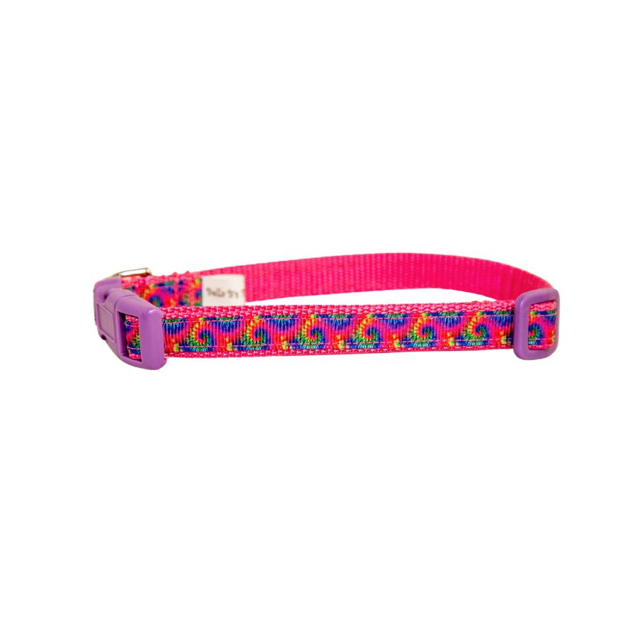 Pink Purple Tie Dye Collar 1/2"