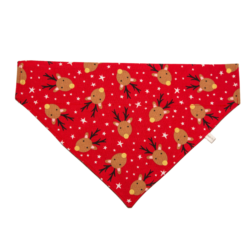 Classic Plaid & Reindeer Bandana