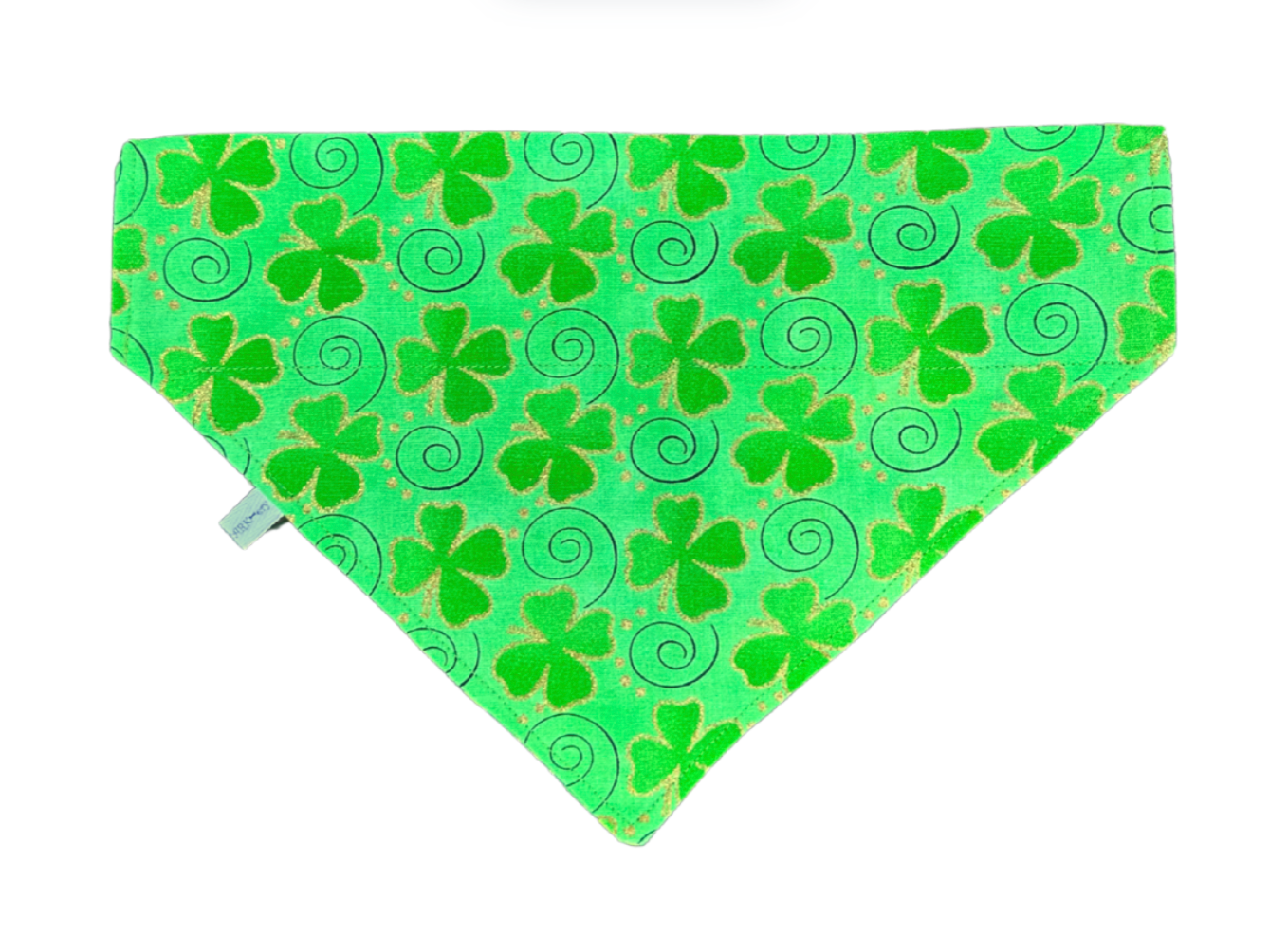 Shamrock and Gold Reversible Dog Bandana