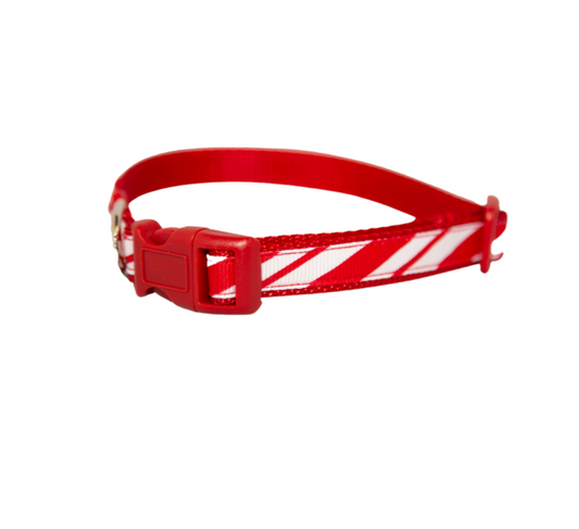 Candy Cane Christmas/Holiday Dog Collar  (1/2" Wide)